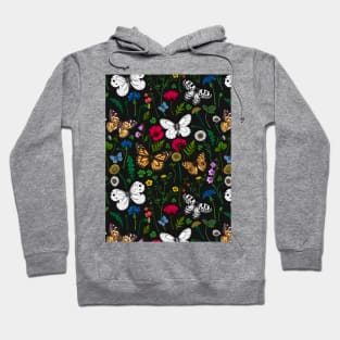 Wild flowers and butterflies Hoodie